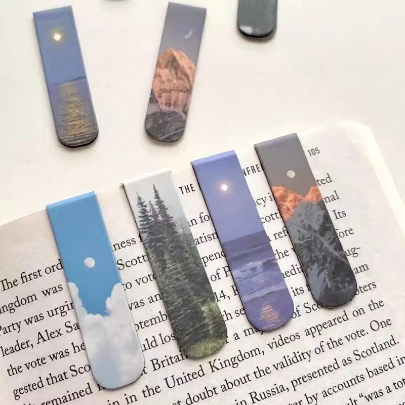 Paperclip Magnetic Set - 2 قطعة/مجموعة فواصل كتب مغناطيسية بتصميم