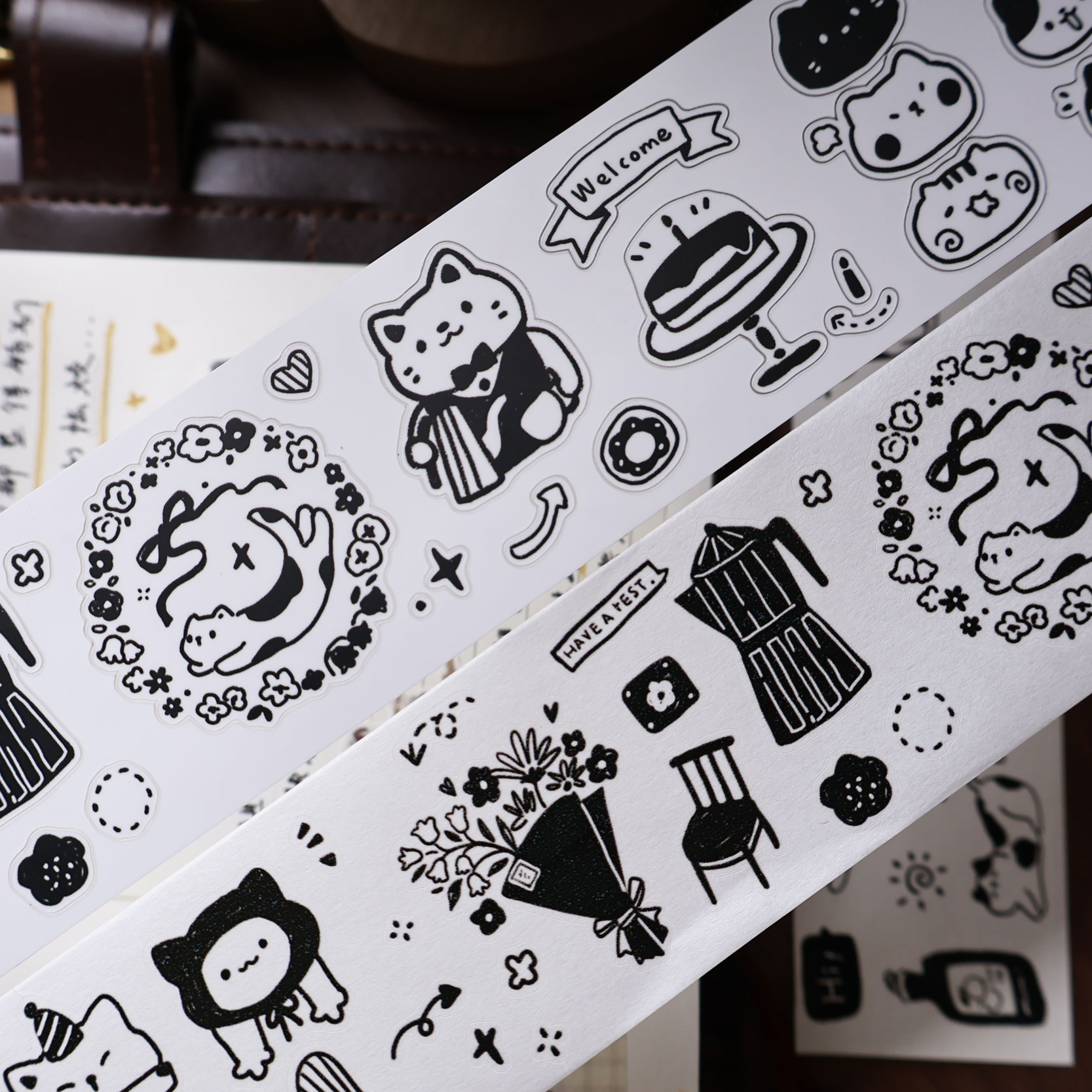 Washi Tape Set - YiEr Studio Vintage الحياة القهوة اليومية