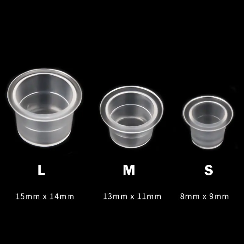 Calligraphy Ink Bottle - 100 قطعة S/M/L المتاح البلاستيك Microblading