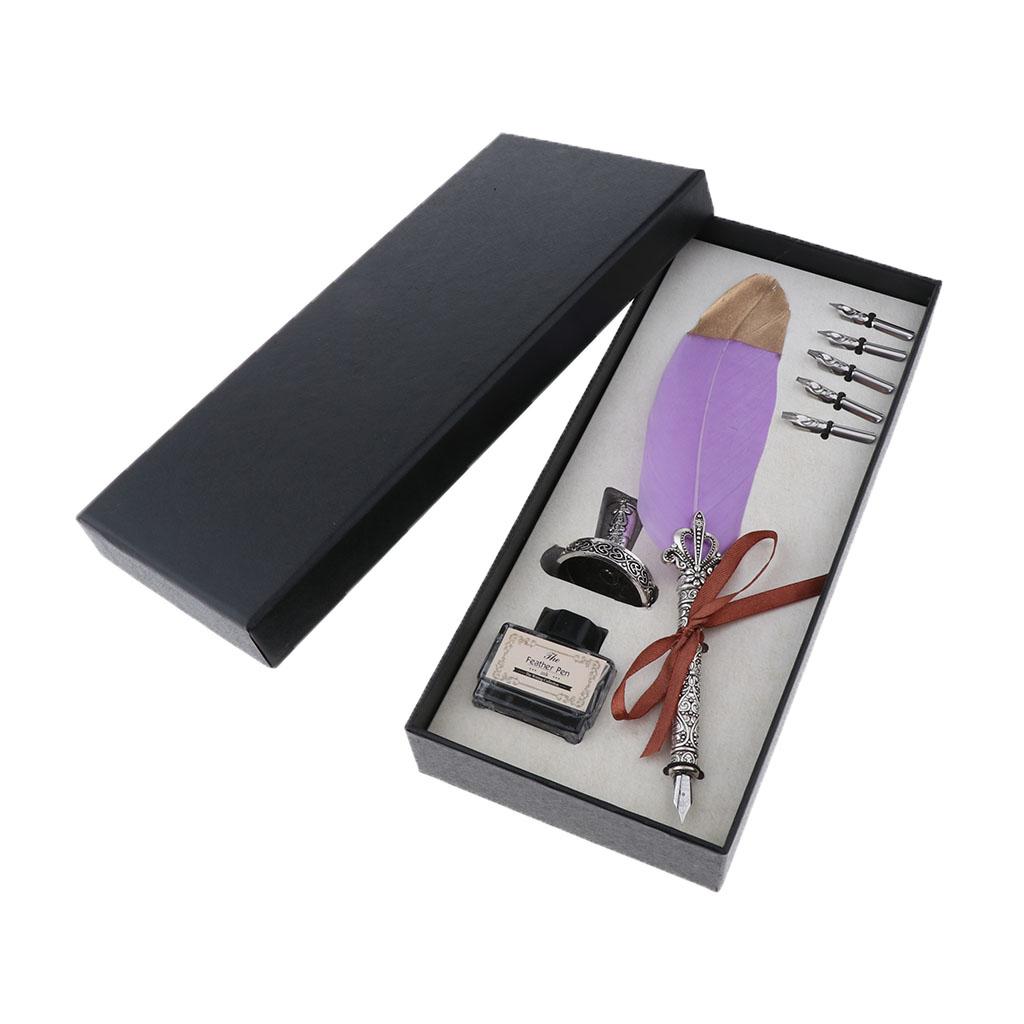 Calligraphy Ink Bottle - طقم قلم حبر عتيق بريشة وقلم