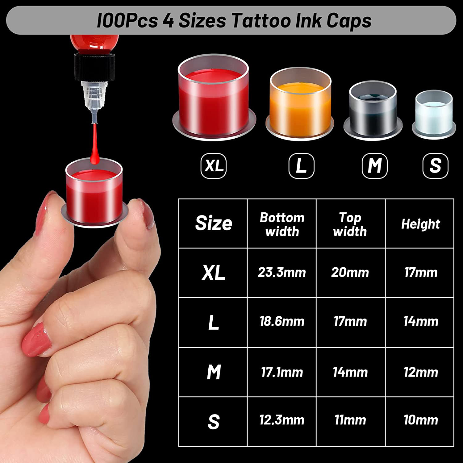 100 قطعة من أكواب حبر الوشم ال - مراجعة Calligraphy Ink Bottle وسعره