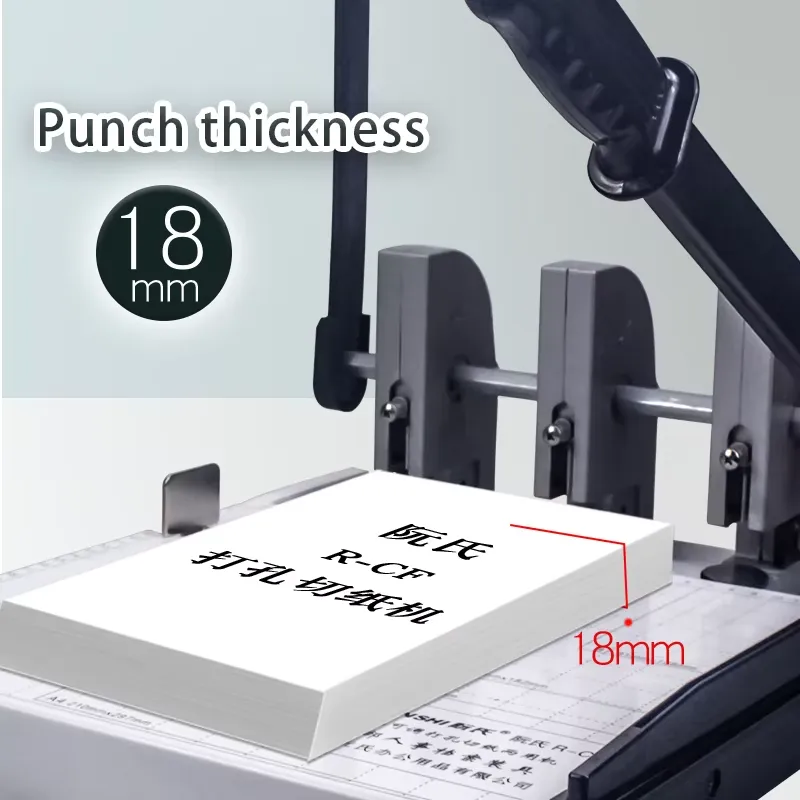 مثقب ورق بثلاث فتحات مع قاطع و - مراجعة Paper Punch 3 Hole وسعره