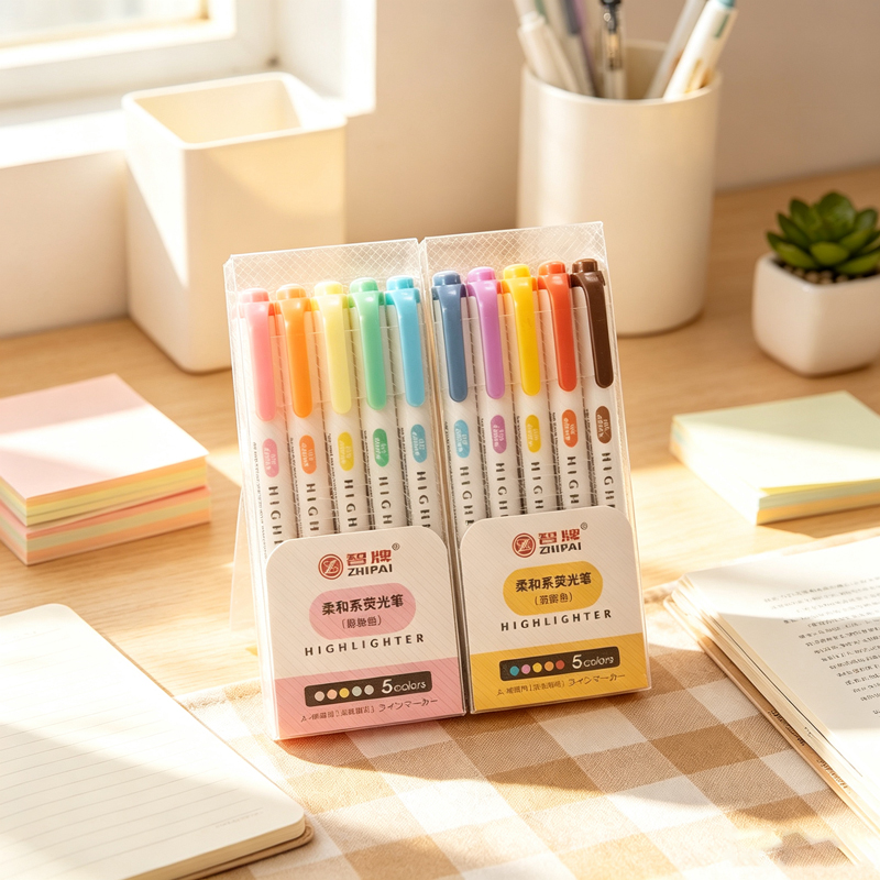 أقلام تظليل مزدوجة الرأس بخمسة - مراجعة Highlighter Set Pastel وسعره
