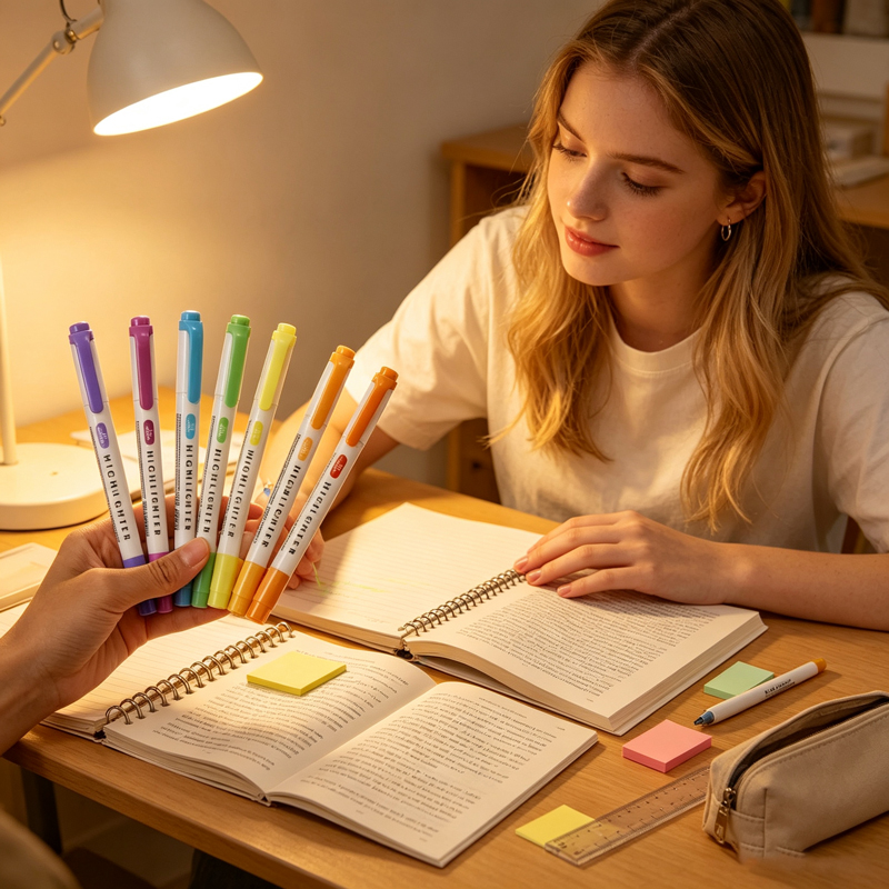 أقلام تظليل مزدوجة الرأس بخمسة - مراجعة Highlighter Set Pastel وسعره