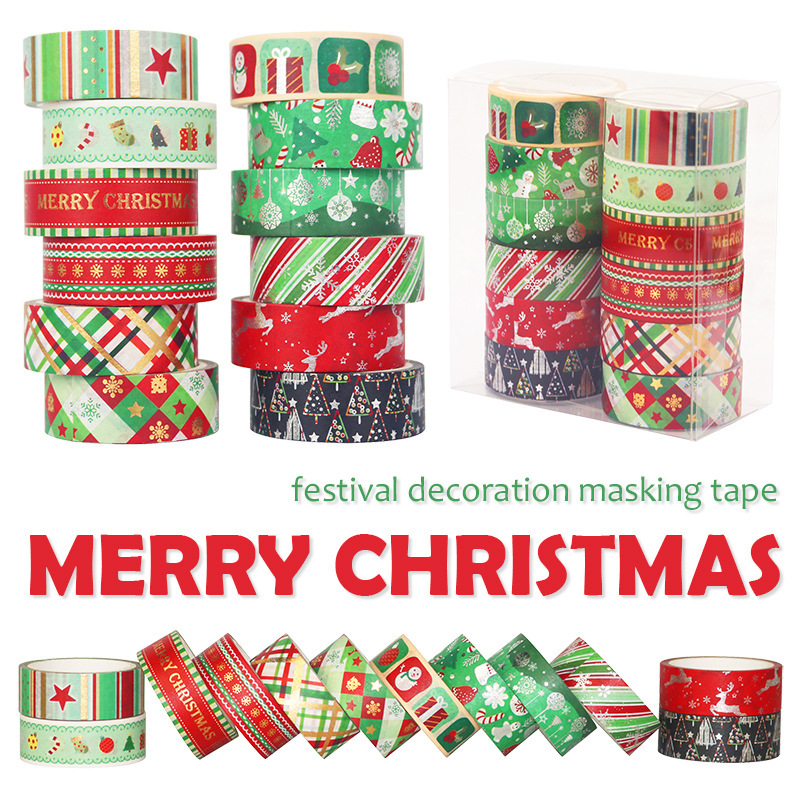 60 متر عيد الميلاد اشي أشرطة م - مراجعة Washi Tape Set وسعره