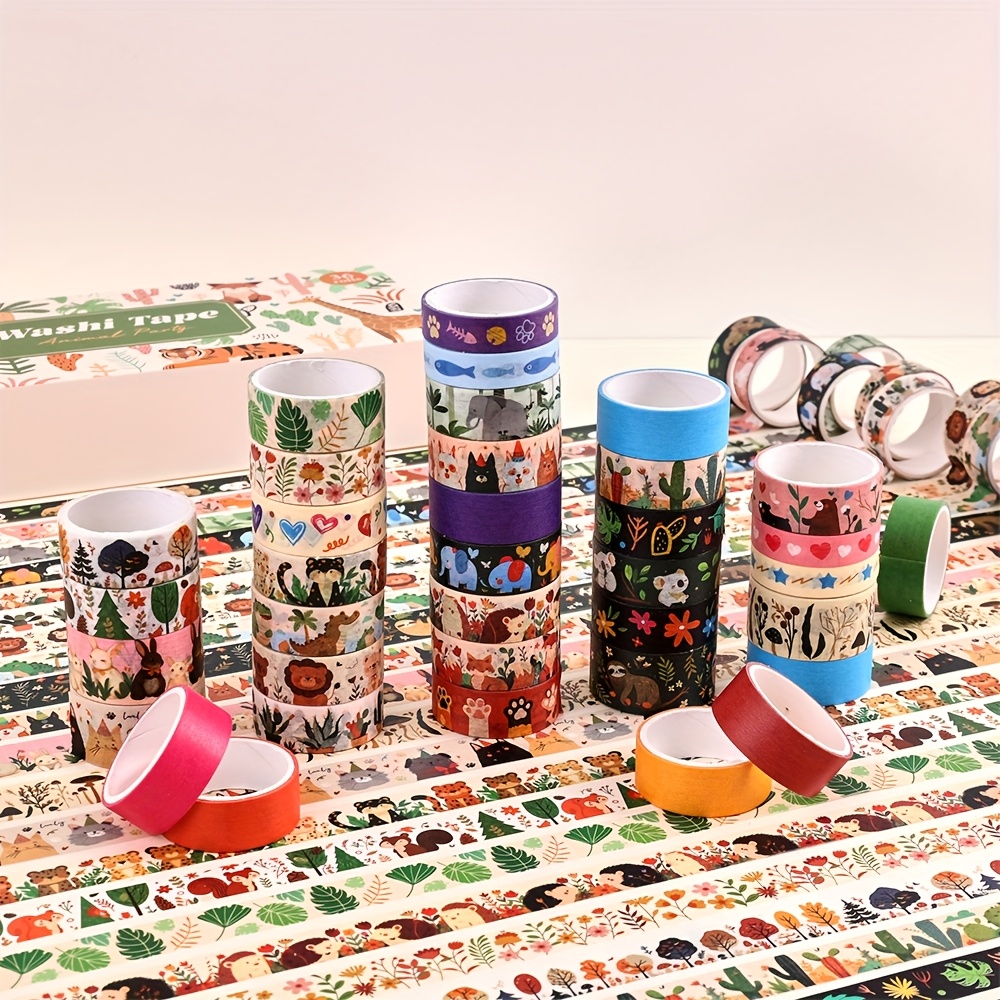 36 لفات خمر الحيوان حفلة اشي ا - مراجعة Washi Tape Set وسعره