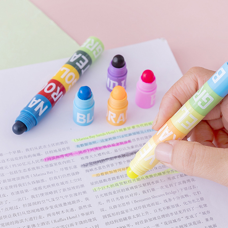 6/12 لون لصق ولاعات الكتاب الم - مراجعة Highlighter Set Pastel وسعره