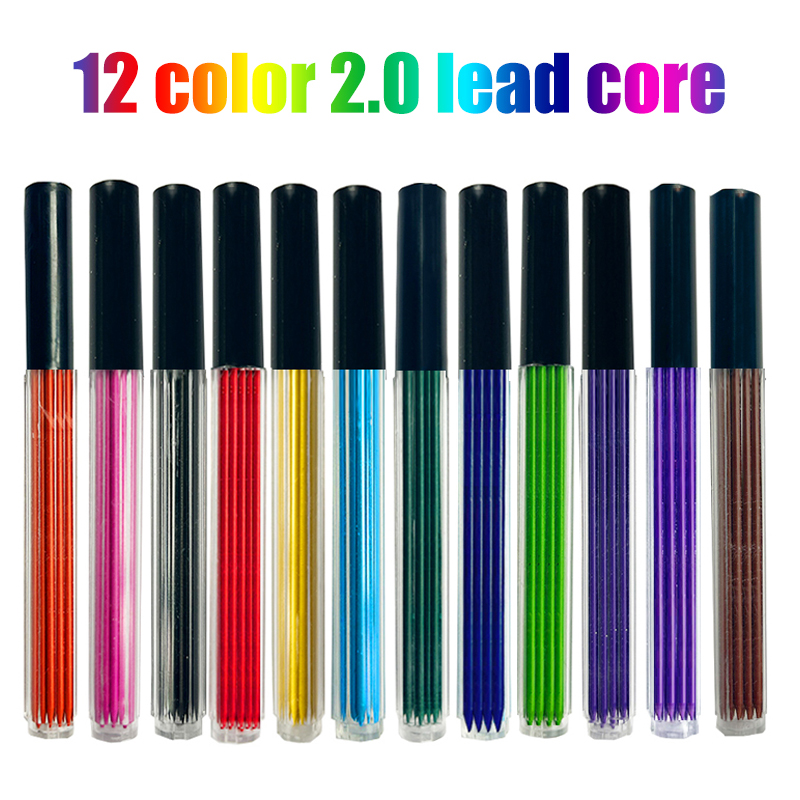 12 لون 2.0 مللي متر HB قابل لل - مراجعة Mechanical Pencil Lead وسعره